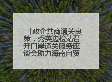 政企共商通关良策，秀英边检站召开口岸通关服务座谈会助力海南自贸港建设