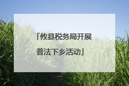 攸县税务局开展普法下乡活动