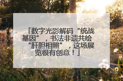 数字光影解码“统战基因”，书法非遗共绘“肝胆相照”，这场展览很有创意！
