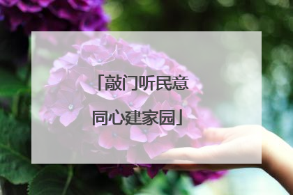 敲门听民意 同心建家园
