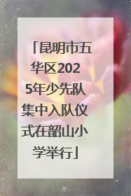 昆明市五华区2025年少先队集中入队仪式在韶山小学举行