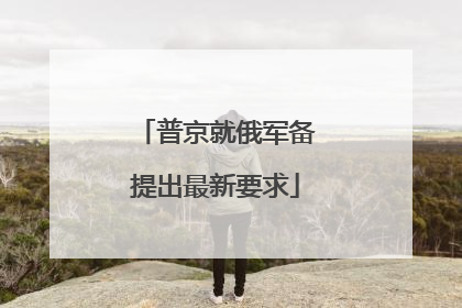 普京就俄军备提出最新要求