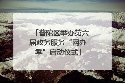 普陀区举办第六届政务服务“网办季”启动仪式
