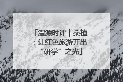 澧源时评｜桑植：让红色旅游开出“研学”之光