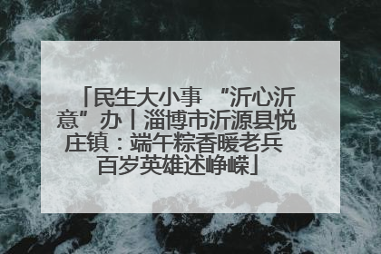 民生大小事 “沂心沂意”办丨淄博市沂源县悦庄镇：端午粽香暖老兵 百岁英雄述峥嵘