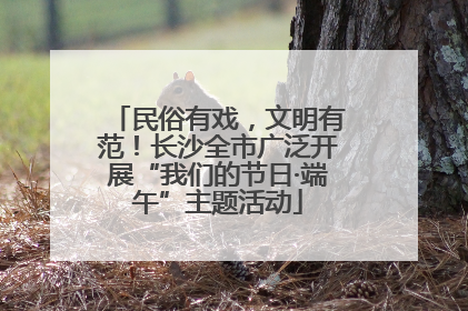 民俗有戏，文明有范！长沙全市广泛开展“我们的节日·端午”主题活动