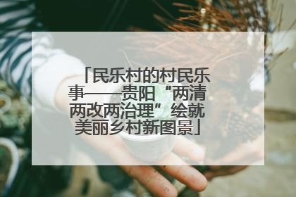 民乐村的村民乐事——贵阳“两清两改两治理”绘就美丽乡村新图景