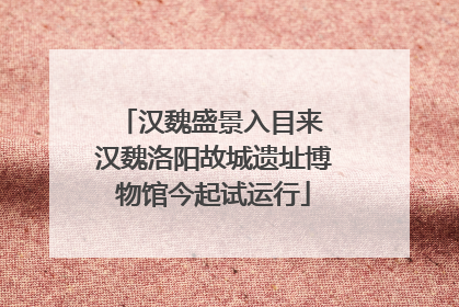 汉魏盛景入目来 汉魏洛阳故城遗址博物馆今起试运行