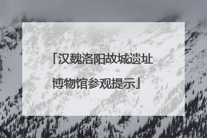 汉魏洛阳故城遗址博物馆参观提示
