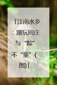 江南水乡：潮玩周庄 与“粽”不“童”(图)