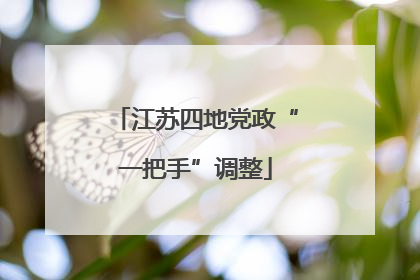 江苏四地党政“一把手”调整