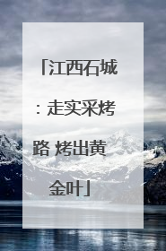 江西石城：走实采烤路 烤出黄金叶