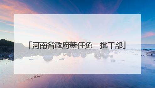 河南省政府新任免一批干部