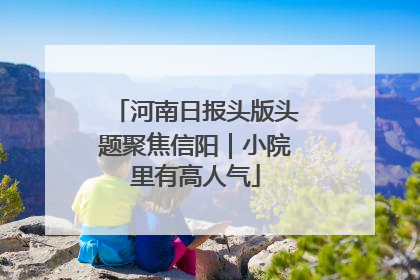 河南日报头版头题聚焦信阳｜小院里有高人气