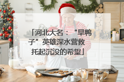 河北大名：“旱鸭子”英雄深水营救 托起沉没的希望