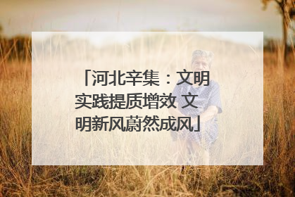 河北辛集：文明实践提质增效 文明新风蔚然成风