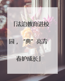 法治教育进校园，“典”亮青春护成长