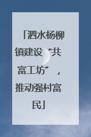 泗水杨柳镇建设“共富工坊”，推动强村富民