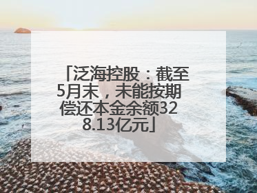 泛海控股：截至5月末，未能按期偿还本金余额328.13亿元