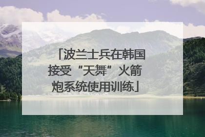 波兰士兵在韩国接受“天舞”火箭炮系统使用训练