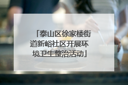 泰山区徐家楼街道新峪社区开展环境卫生整治活动