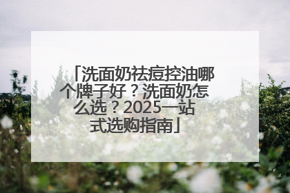 洗面奶祛痘控油哪个牌子好？洗面奶怎么选？2025一站式选购指南