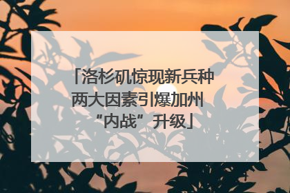 洛杉矶惊现新兵种 两大因素引爆加州“内战”升级