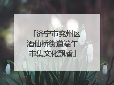济宁市兖州区酒仙桥街道端午市集文化飘香