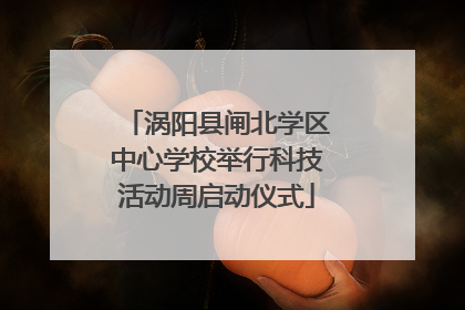 涡阳县闸北学区中心学校举行科技活动周启动仪式