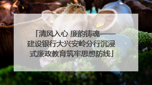 清风入心 廉韵铸魂——建设银行大兴安岭分行沉浸式廉政教育筑牢思想防线
