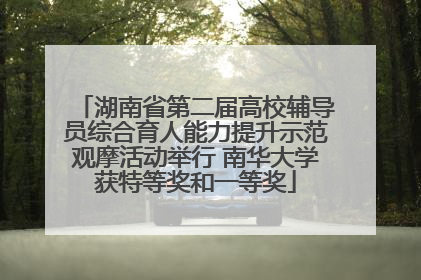 湖南省第二届高校辅导员综合育人能力提升示范观摩活动举行 南华大学获特等奖和一等奖