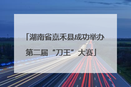 湖南省嘉禾县成功举办第二届“刀王”大赛