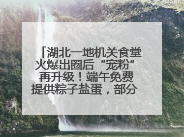 湖北一地机关食堂火爆出圈后“宠粉” 再升级！端午免费提供粽子盐蛋，部分人可八折