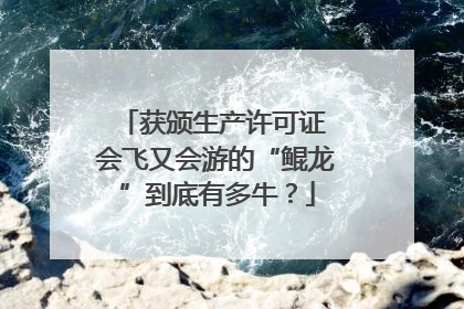 获颁生产许可证 会飞又会游的“鲲龙”到底有多牛？