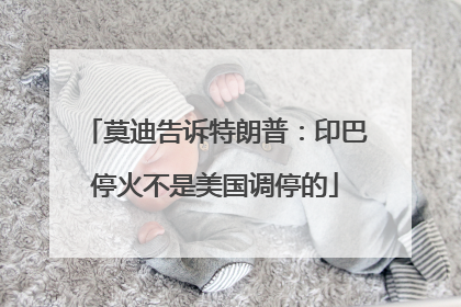 莫迪告诉特朗普：印巴停火不是美国调停的