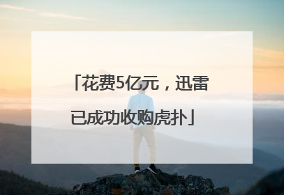 花费5亿元，迅雷已成功收购虎扑