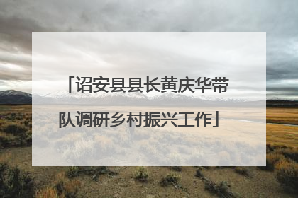 诏安县县长黄庆华带队调研乡村振兴工作