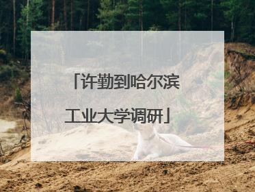 许勤到哈尔滨工业大学调研