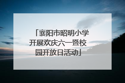 襄阳市昭明小学开展欢庆六一暨校园开放日活动