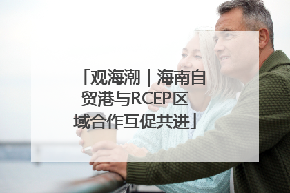 观海潮｜海南自贸港与RCEP区域合作互促共进