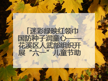 迷彩绿映红领巾 国防种子润童心——花溪区人武部组织开展“六一”儿童节助学兴教活动
