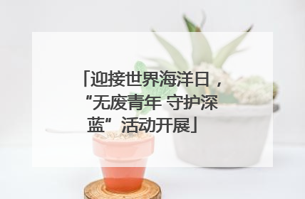 迎接世界海洋日，“无废青年 守护深蓝”活动开展