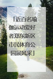 近百名瑜伽运动爱好者郑东新区市民体育公园展风采