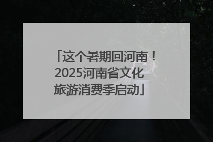 这个暑期回河南！2025河南省文化旅游消费季启动