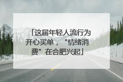 这届年轻人流行为开心买单，“情绪消费”在合肥兴起
