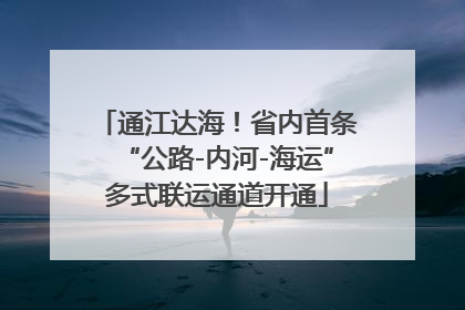 通江达海！省内首条“公路-内河-海运”多式联运通道开通