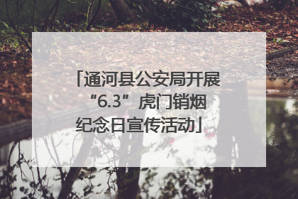 通河县公安局开展“6.3”虎门销烟纪念日宣传活动