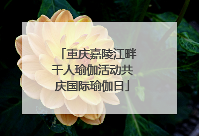 重庆嘉陵江畔千人瑜伽活动共庆国际瑜伽日
