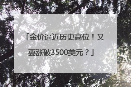 金价逼近历史高位！又要涨破3500美元？