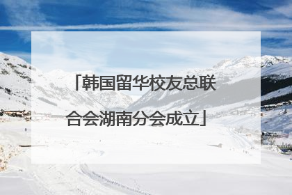 韩国留华校友总联合会湖南分会成立